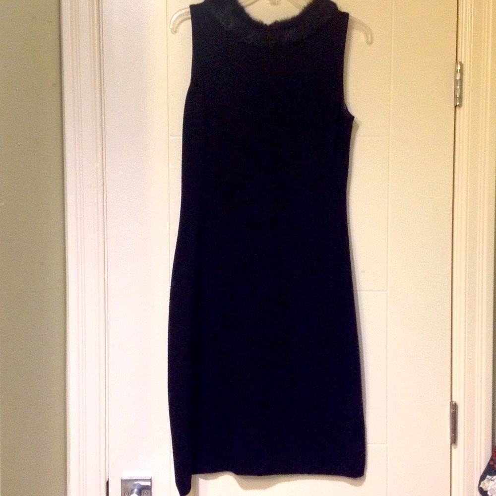Heart and Soul Sweater dress with faux fur collar